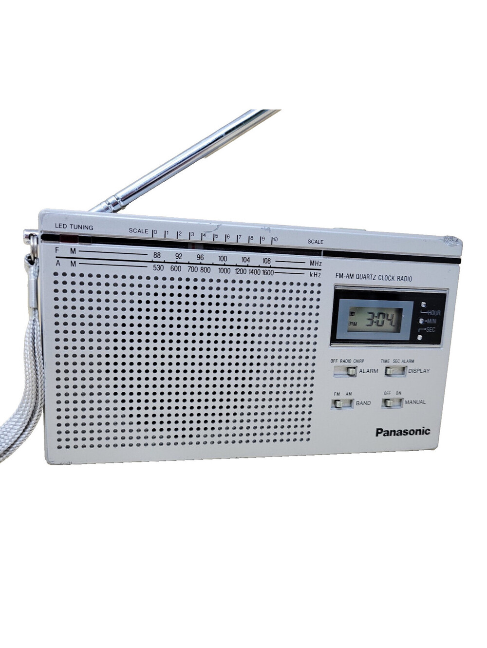Vintage Panasonic RF-082 AM/FM Radio w/Digital Alarm Clock Tested